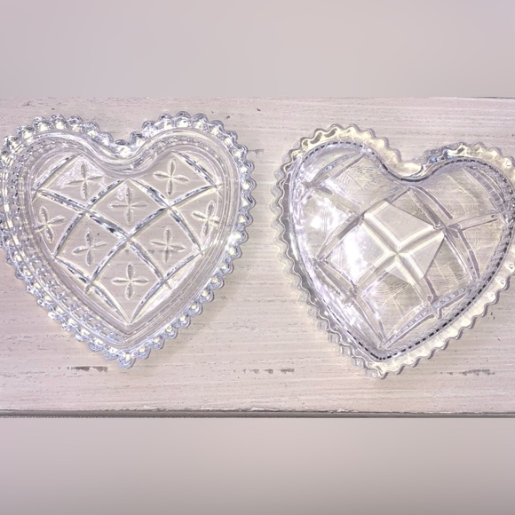 Mikasa Vintage Tender Love Heart Potpourri holder crystal Trinket box with lid - Picture 5 of 9